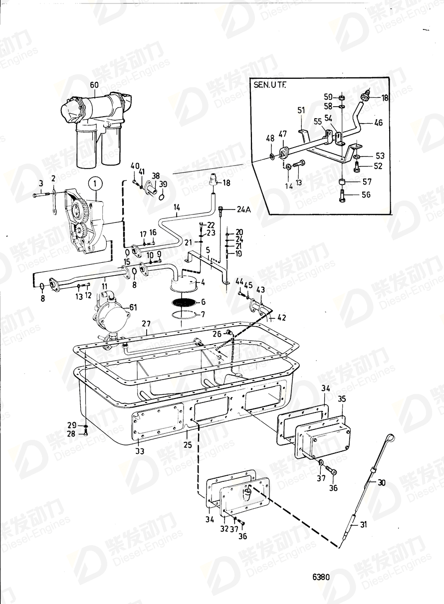 VOLVO Intermediate pipe 896684 Drawing